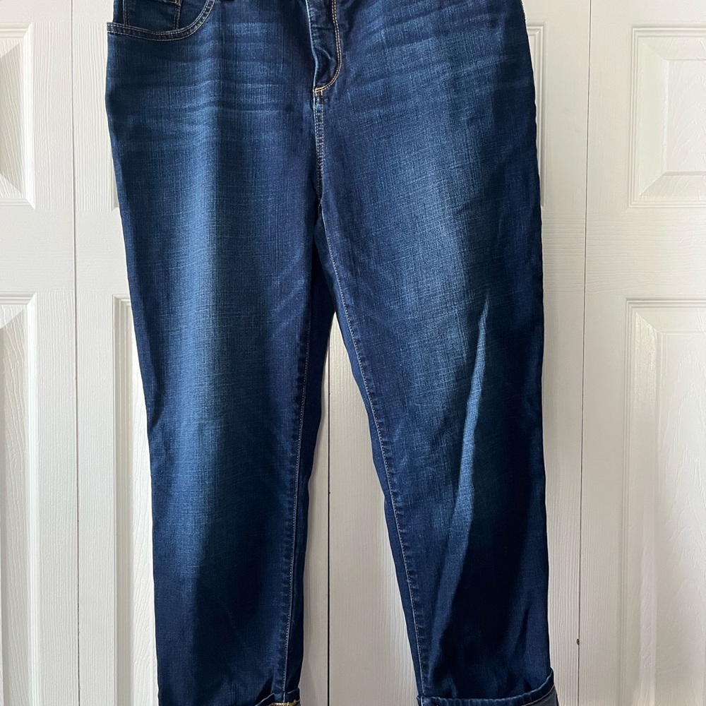 Chico's Dark Blue Ankle Jeans
